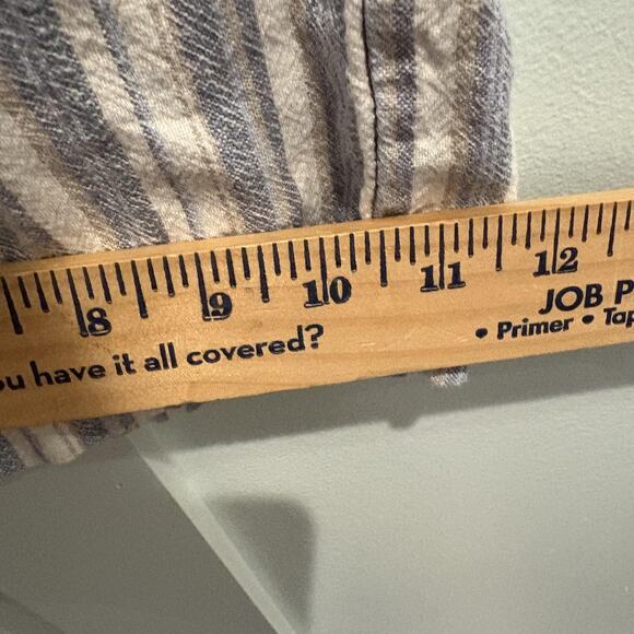 Rewash Pants Womens Medium Blue White Striped Linen Blend Smocked Waist Wide Leg - Picture 9 of 14